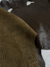 画像10: ホース ヘアー　ブラウン　型押し　馬革毛付き　ホースレザー　本革 (10)
