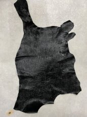 画像4: ホース ヘアー　ブラック　型押し　馬革毛付き　ホースレザー　本革 (4)