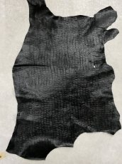 画像1: ホース ヘアー　ブラック　型押し　馬革毛付き　ホースレザー　本革 (1)