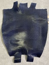画像1: トカゲ革　リザード　ネイビー　29cm (1)